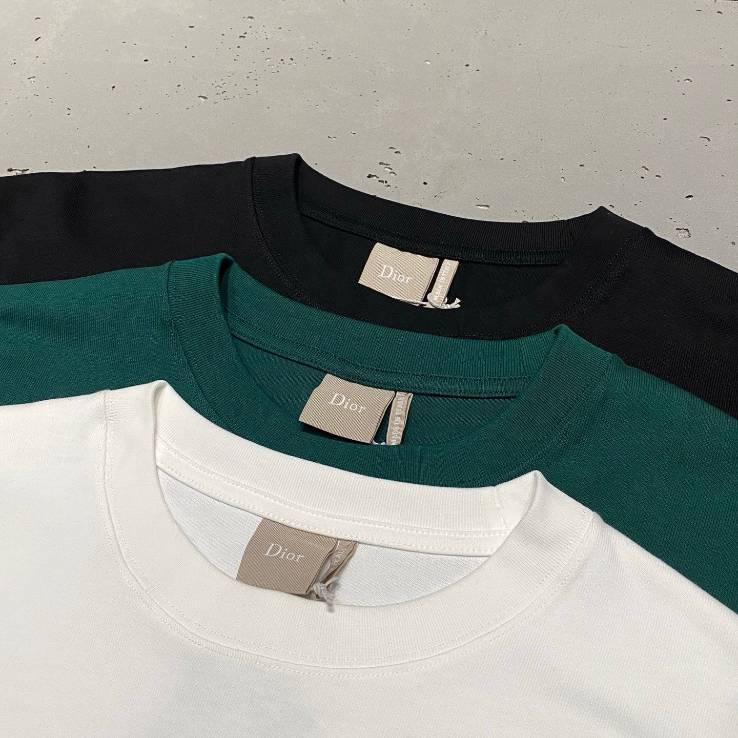 DIOR T-Shirt with Dior Embroidery Relaxed Fit Green Cotton Jersey #377387
