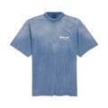 Balenciaga Men's Summer Half Turtleneck Cotton Washed Gradient Logo Print Short Sleeve Political Campaign T-Shirt #71898