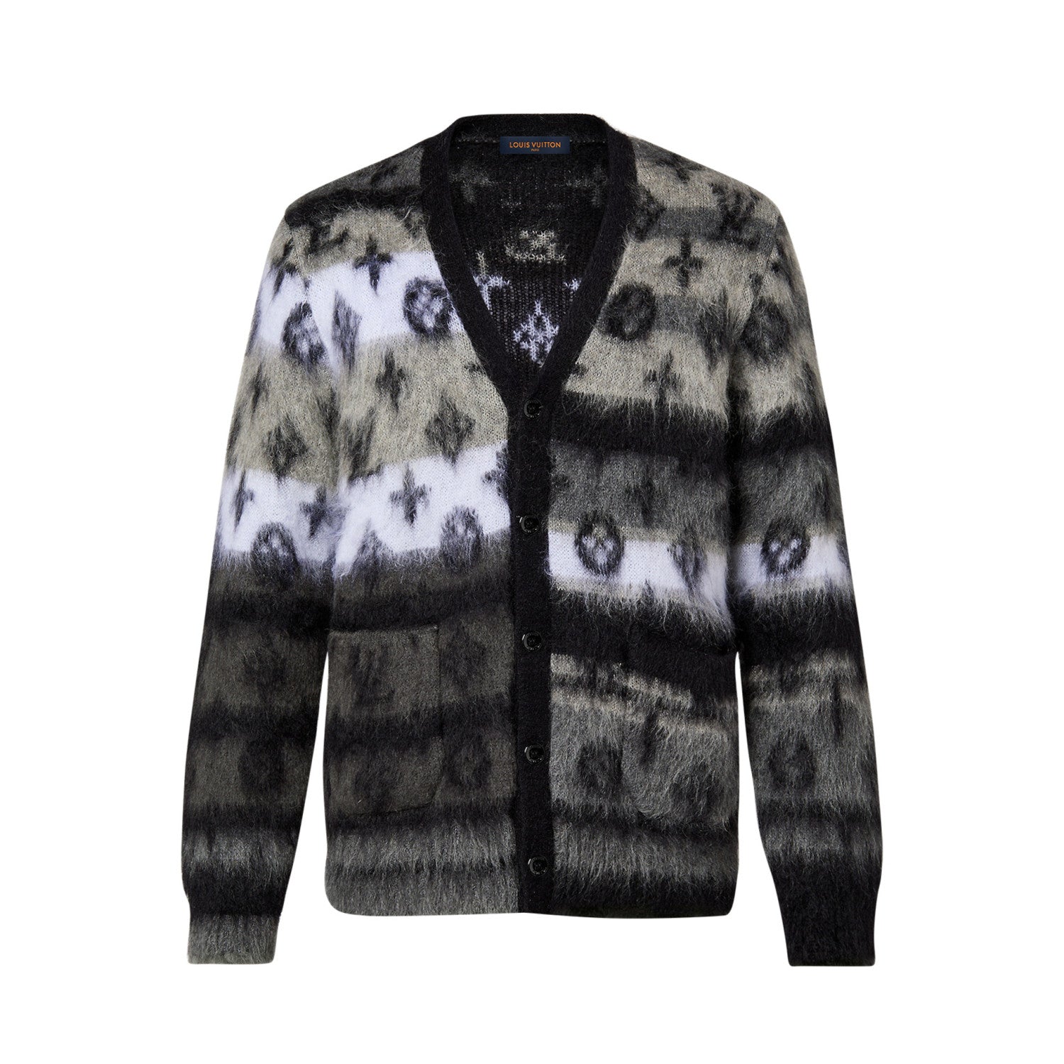 Louis Vuitton Monogram Mohair Cardigan Wool Single Breasted Jacket #96617