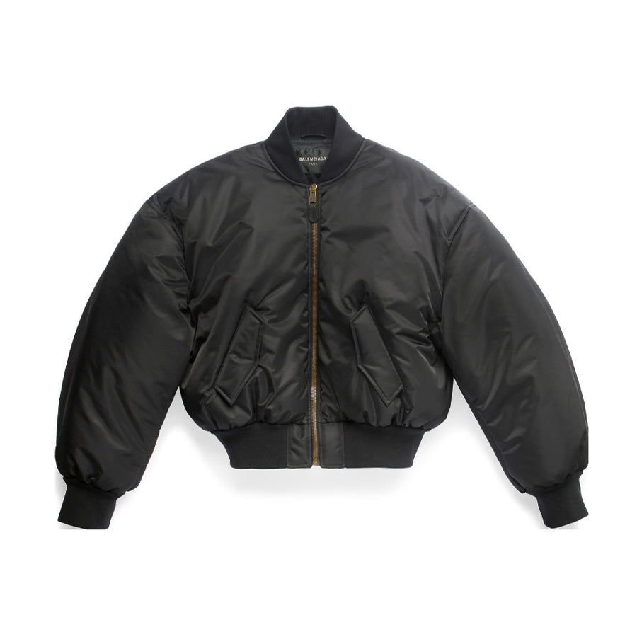 Balenciaga Men's Solid Color Casual Zipper Short Bomber Pilot Jacket Loose Spring And Autumn Baseball Collar Long Sleeve Coat Ngvp #2124
