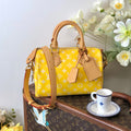 Louis Vuitton Women's Fashion Classic Yellow Logo Zipper Closure Leather Shoulder Bag Handbags In Small Medium And Large Sizes Crossbody Bag Bags #78662