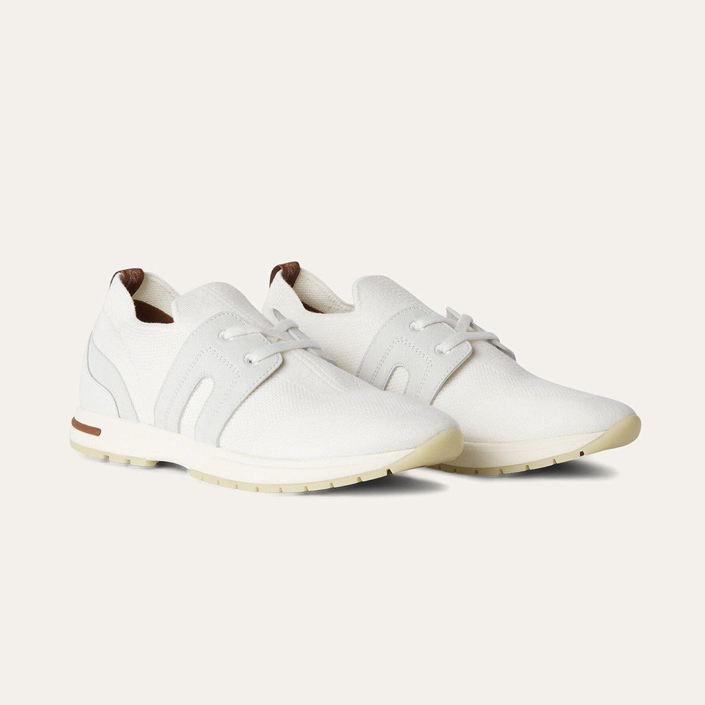 Loro Piana Lady Flexy Walk Sneaker Wish Wool Ancient Sandstone Low Top #383060
