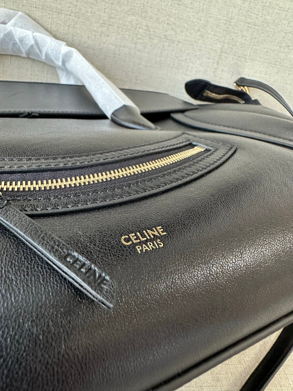 Celine Medium Smiling New Luggage in Supple Shiny Lambskin #334037