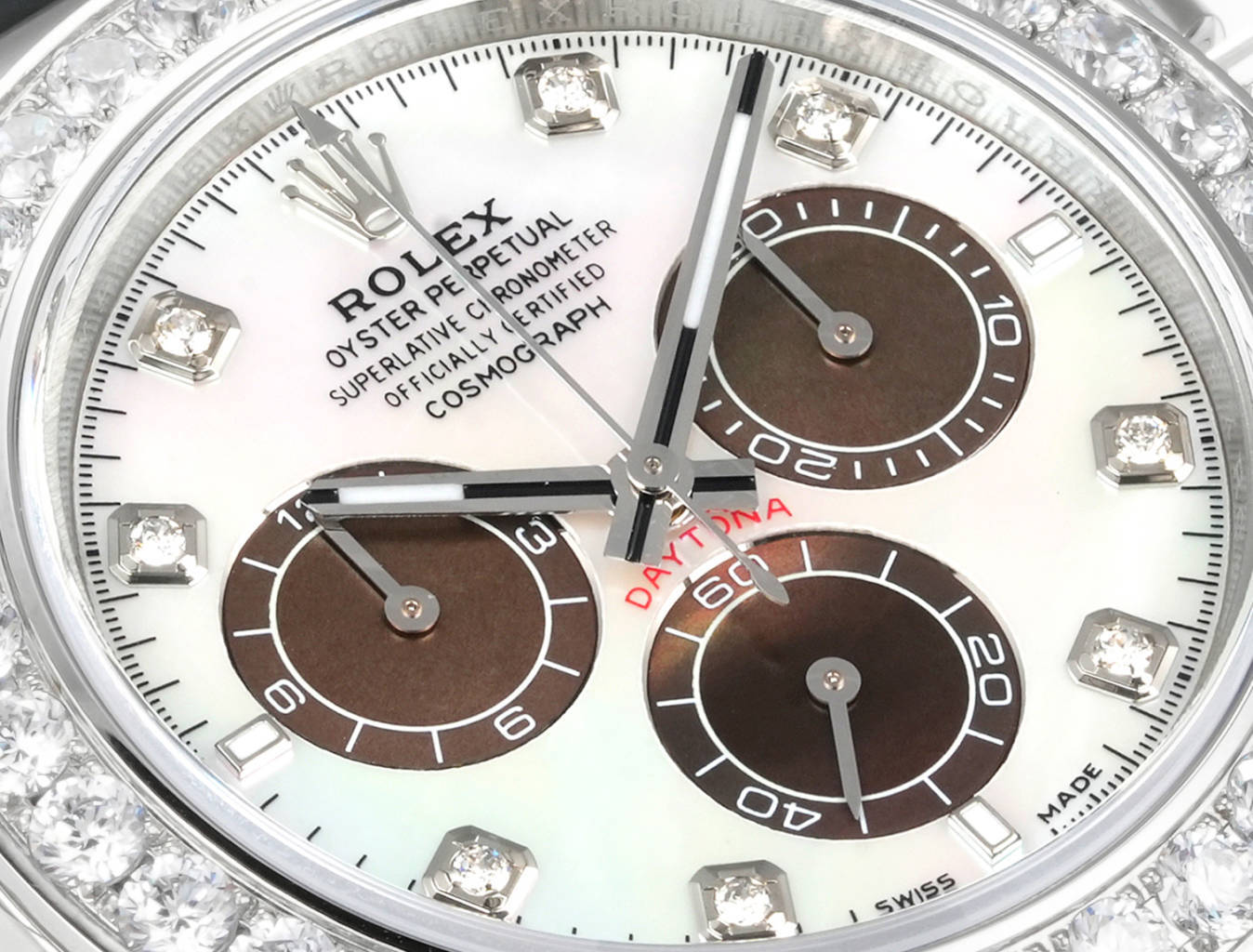 Rolex Men's Automatic Mechanical Movement 100 Meter Water Resistant Dial Watch with Diamonds #75863