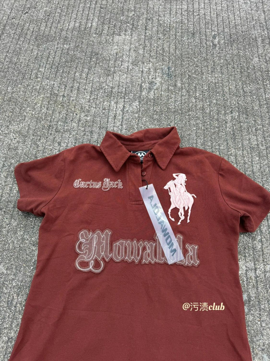 Mowalola Men's Summer Solid Color Casual Collared Short Sleeve Letter Print Short Sleeve Polo Shirt T-shirt #78172