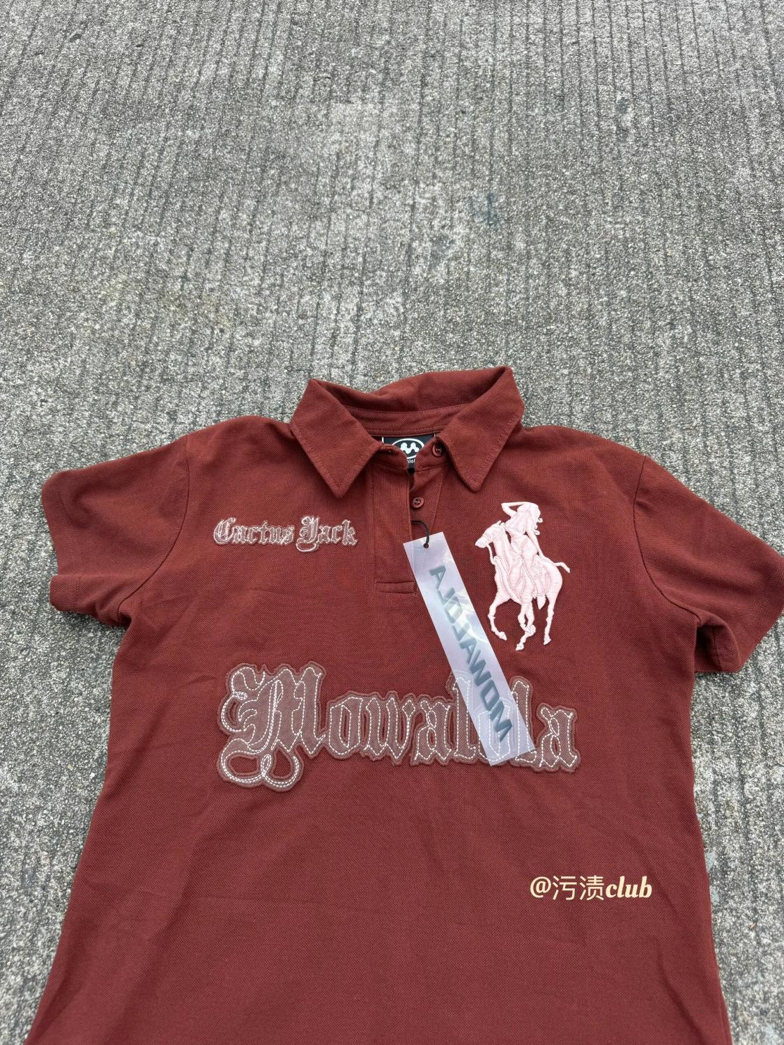 Mowalola Men's Summer Solid Color Casual Collared Short Sleeve Letter Print Short Sleeve Polo Shirt T-shirt #78172