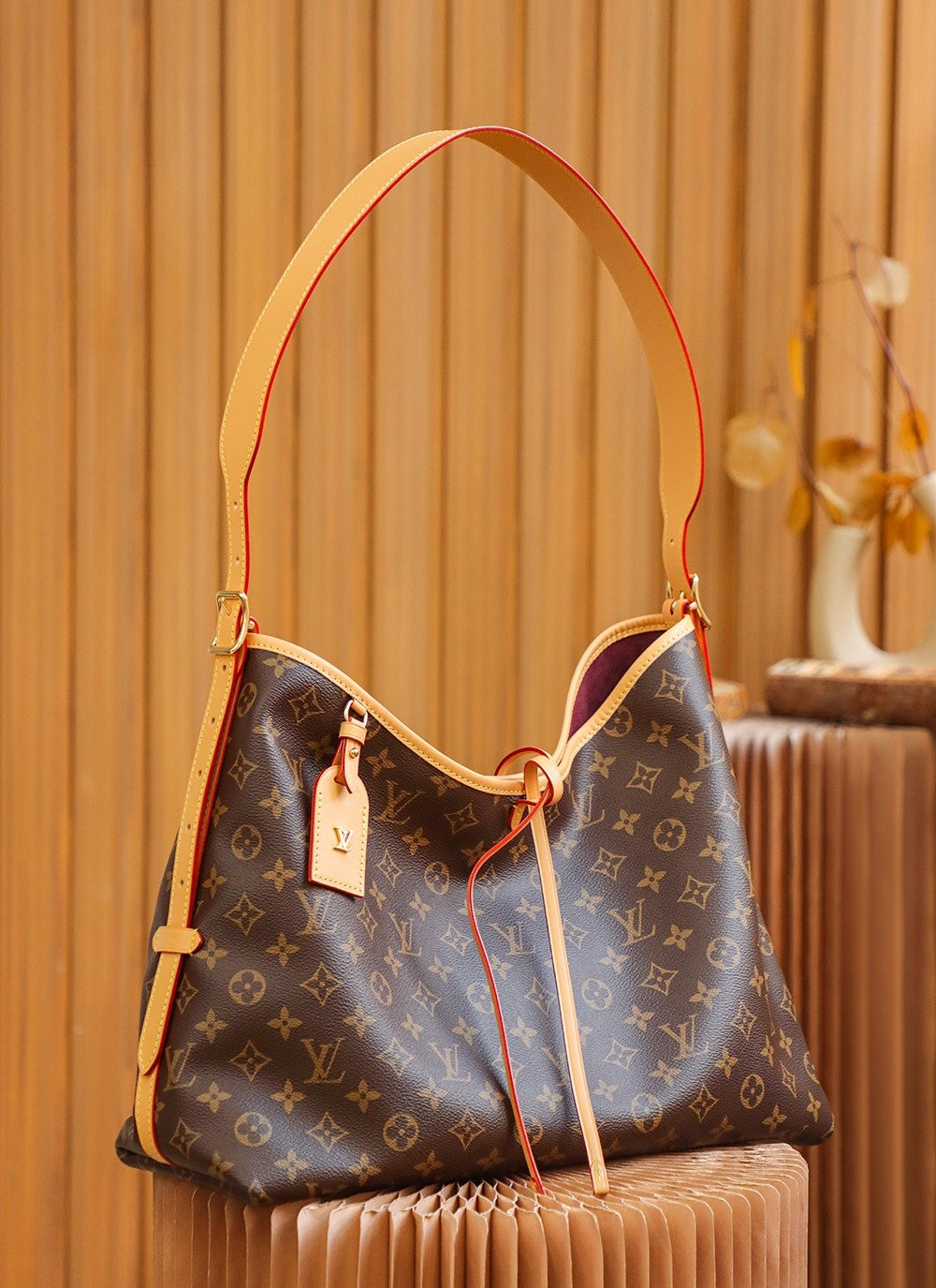 Louis Vuitton Women's CarryAll MM Monogram Handbags M46197 #333545