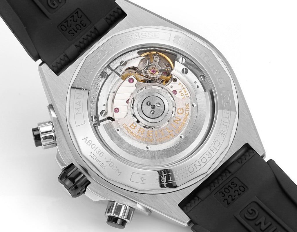 Breitling Silicone Bracelet Mechanical Watch #96675