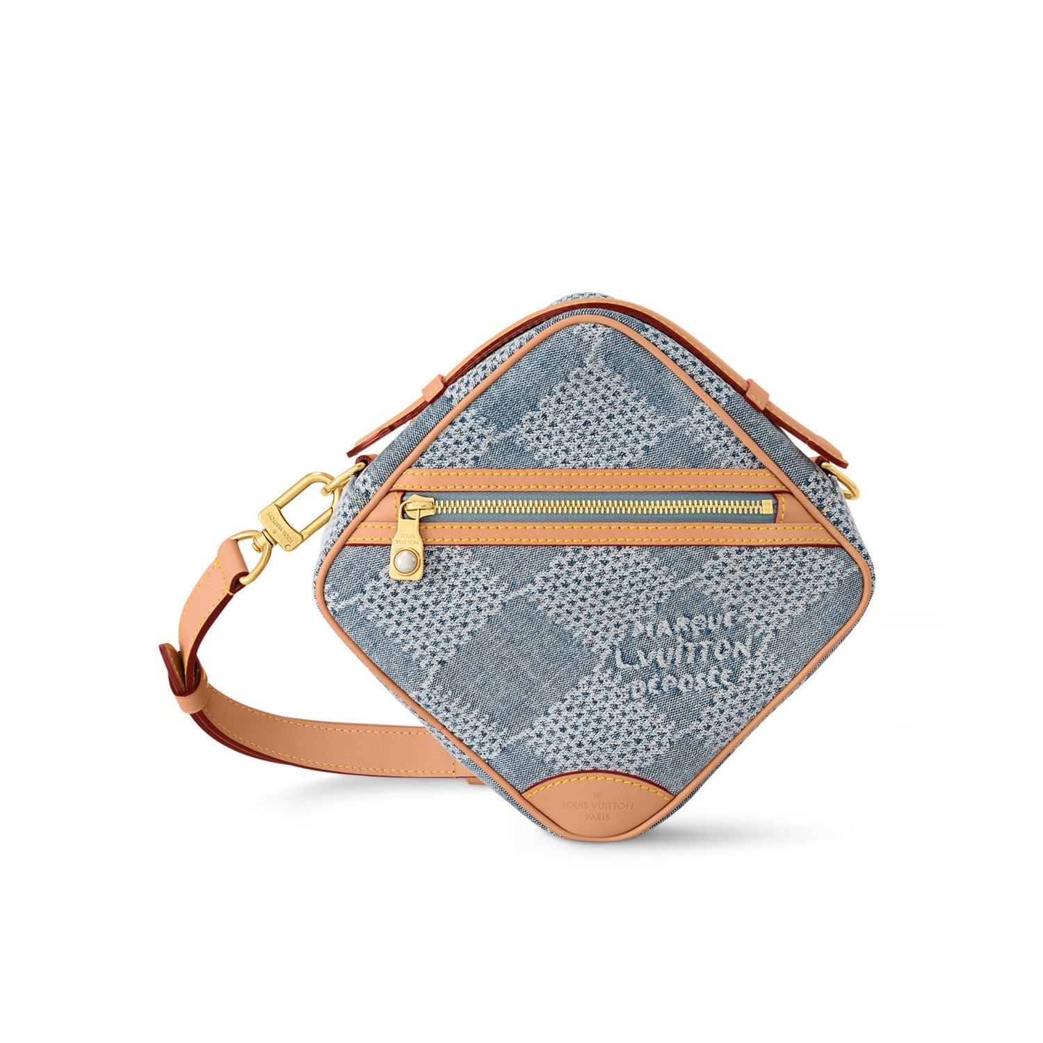 Louis Vuitton Chess Women's Blue Tessellated Print Canvas Leather Shoulder Crossbody Bag Bags #76844