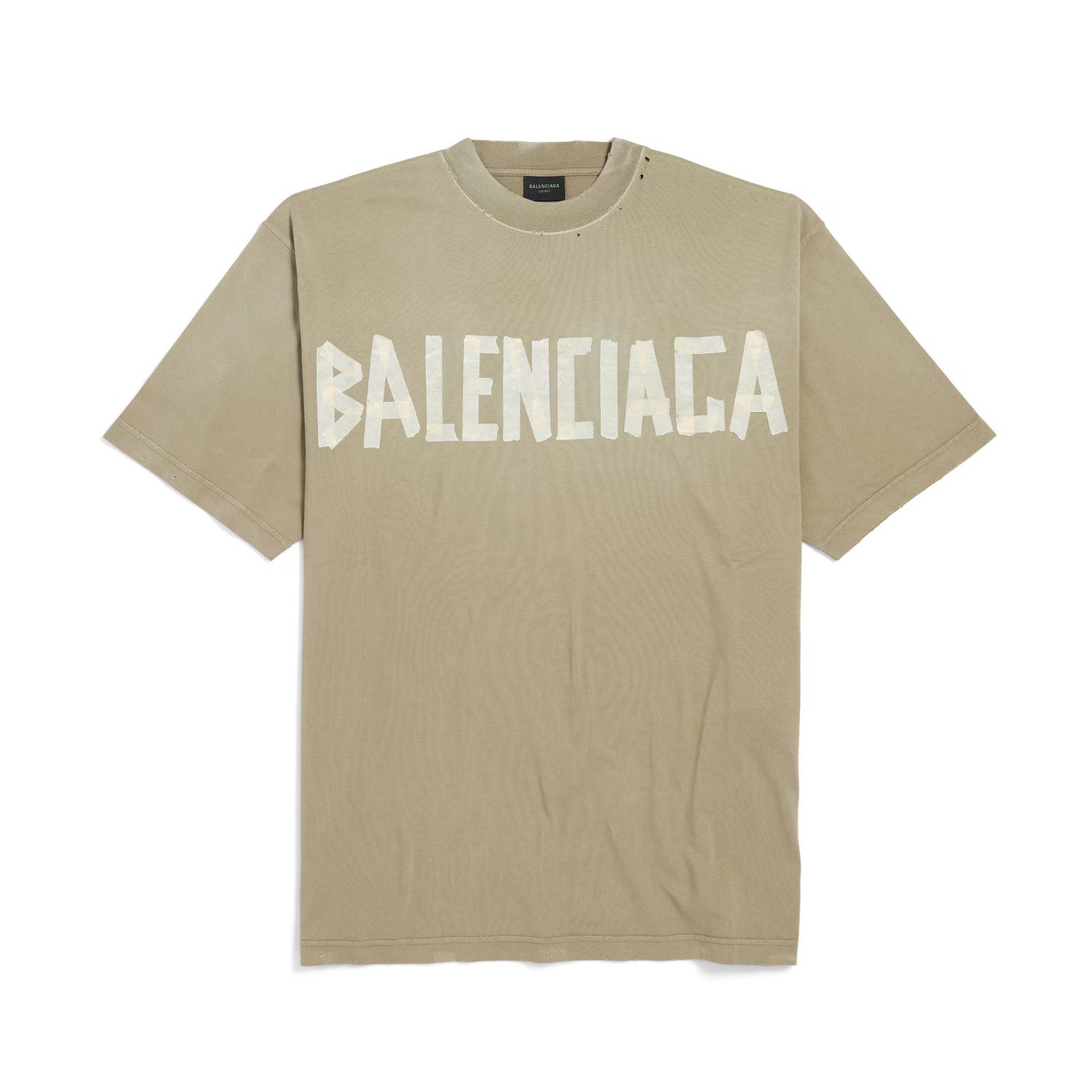 Balenciaga Men's Summer Letter Logo Print Round Neck Regular Fit Short Sleeve T-Shirt #75791