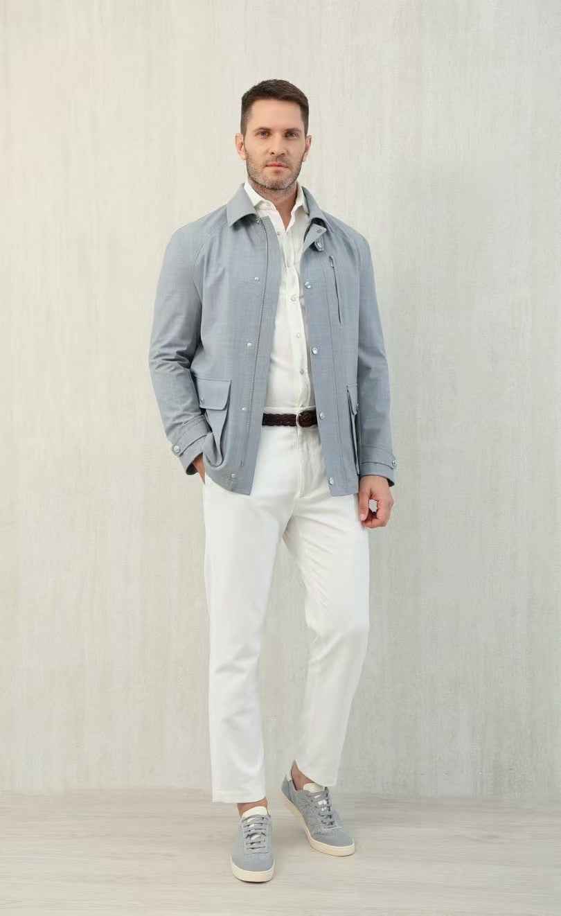 Brunello Cucinelli Men's Spring And Summer Fashion Shoulder Insert Sleeve Military Jacket Light And Comfortable Temperament Jacket Coat Ngvp #9961