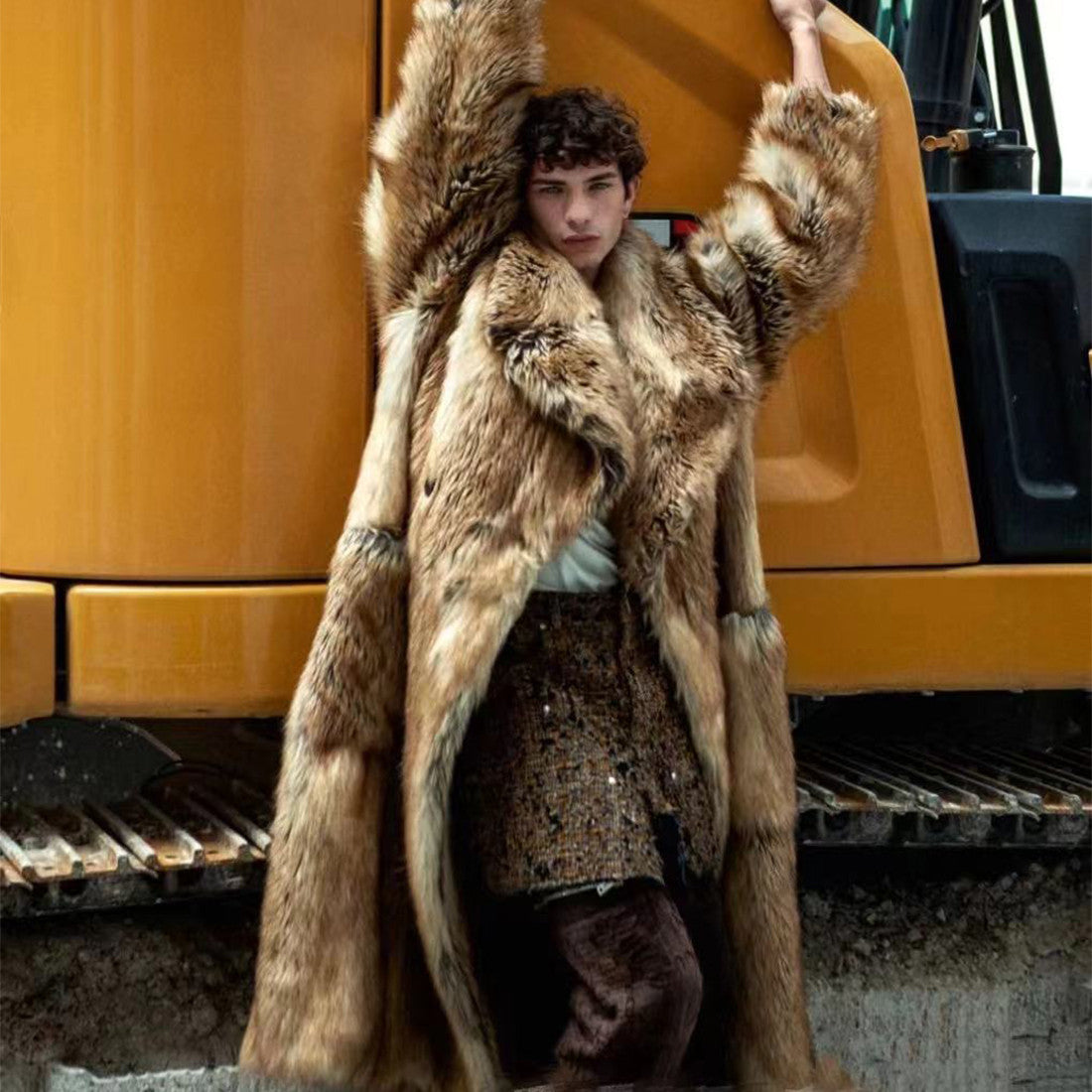 Givenchy Men's Spring. Fall And Winter Solid Color Lapel Double-Breasted Long Long-Sleeved Straight Coat Jacket Ngvp #8278