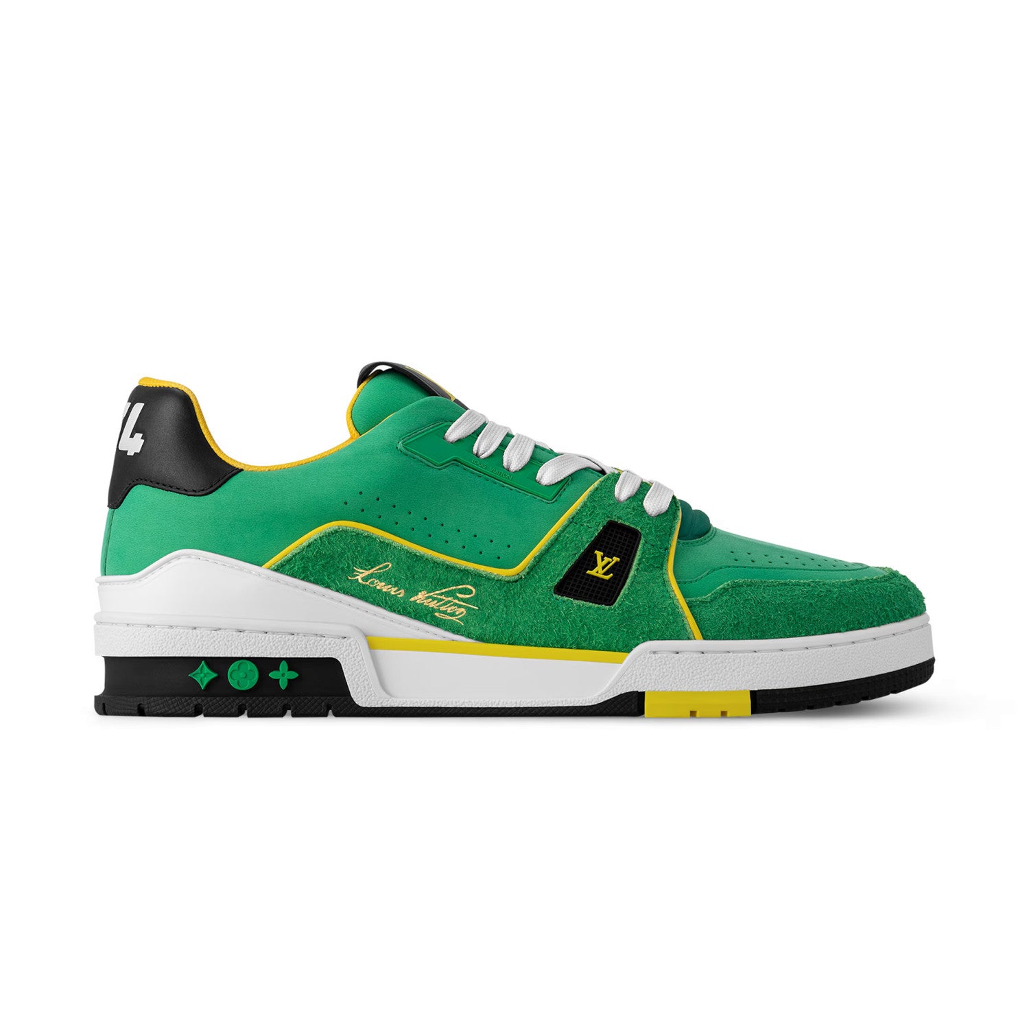 Louis Vuitton LV Trainer Men's And Women's Solid Color Cowhide Leather Round Toe Low Top Lace-up Sneakers Shoes #77891