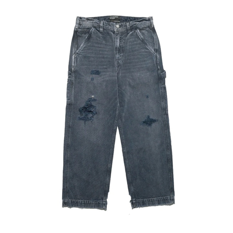 Enfants Riches Deprimes Men's Women's Four Seasons Solid Color Zipper Mid Waist Fitted Washed Workwear Jeans Long Pants Ngvp #7988