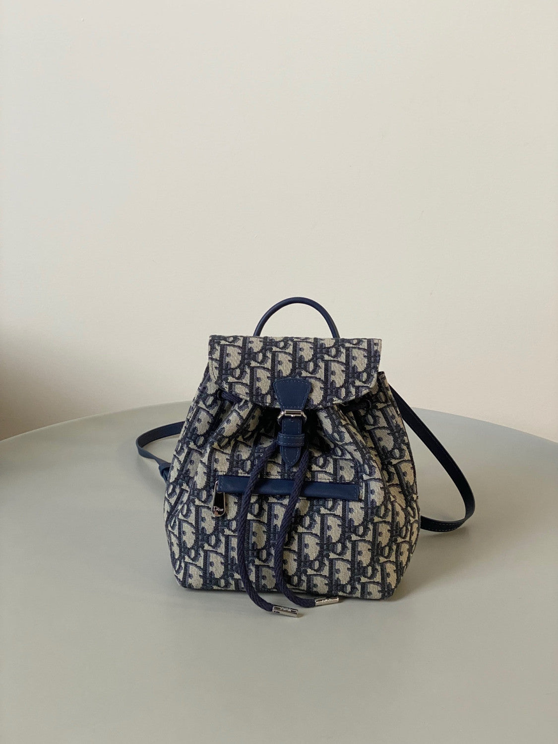 Dior Oblique Backpack Baby Children's School Bag Printed Pattern Flap With Drawstring Small Backpack Bags #84331A