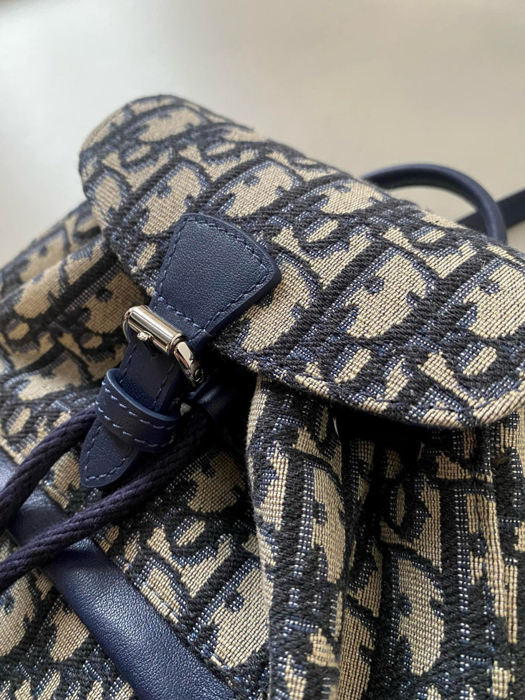 Dior Oblique Backpack Baby Children's School Bag Printed Pattern Flap With Drawstring Small Backpack Bags #84331A