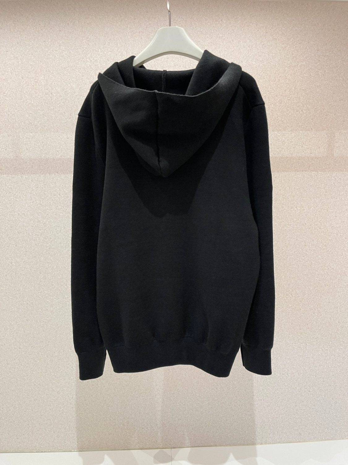 Dior Men's Spring and Autumn Black Logo Letter Print Tassel Design Hooded Long Sleeve Sweatshirt #73654