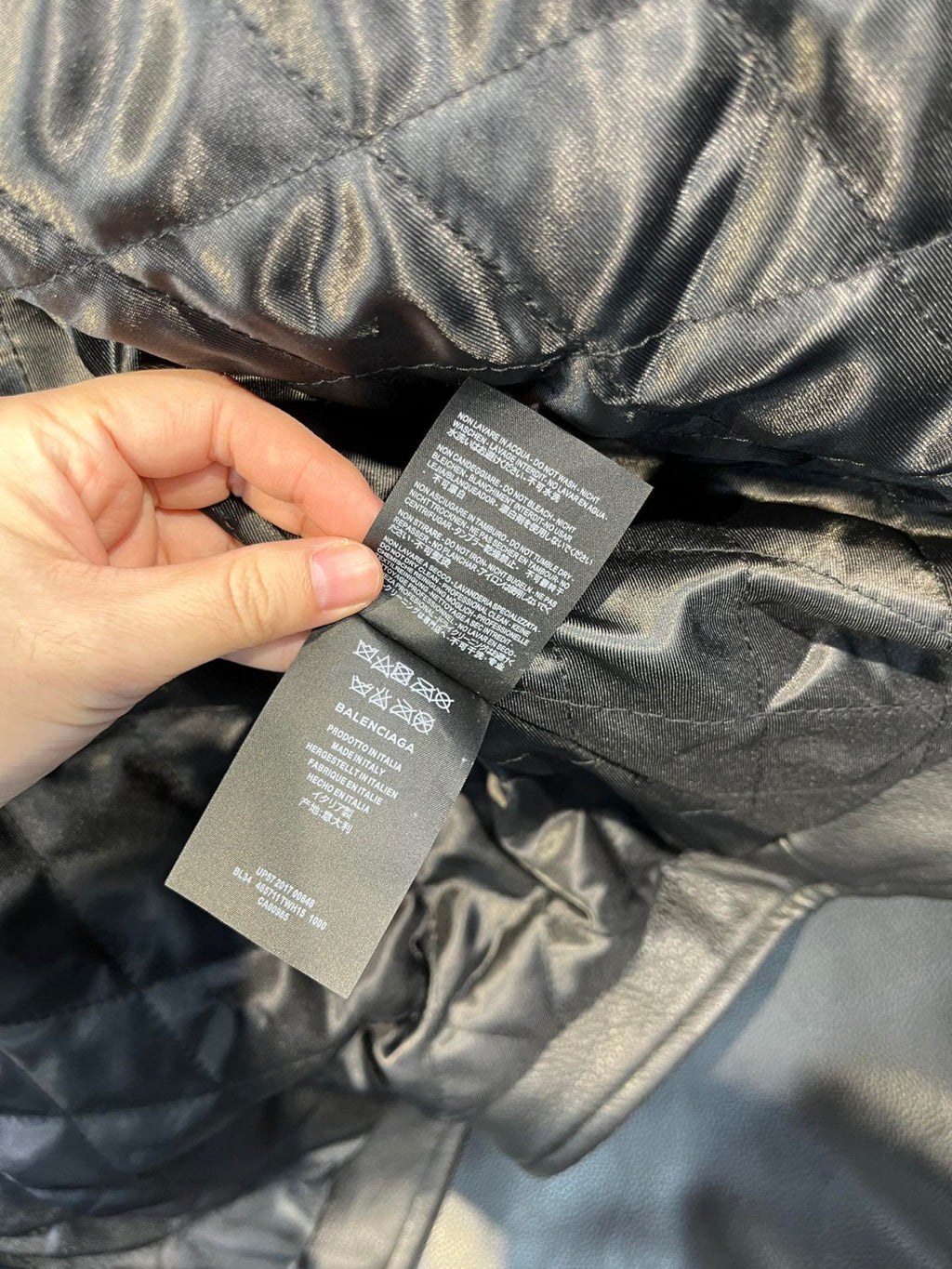 Balenciaga Letter Zip Leather Jacket in Black Ngvp #6497