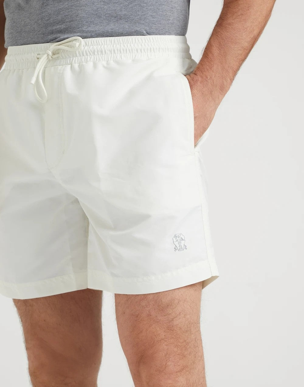 Brunello Cucinelli Men's Spring/Summer Fashion Solid Color Lace Up Casual Fit Swim Shorts Ngvp #8335