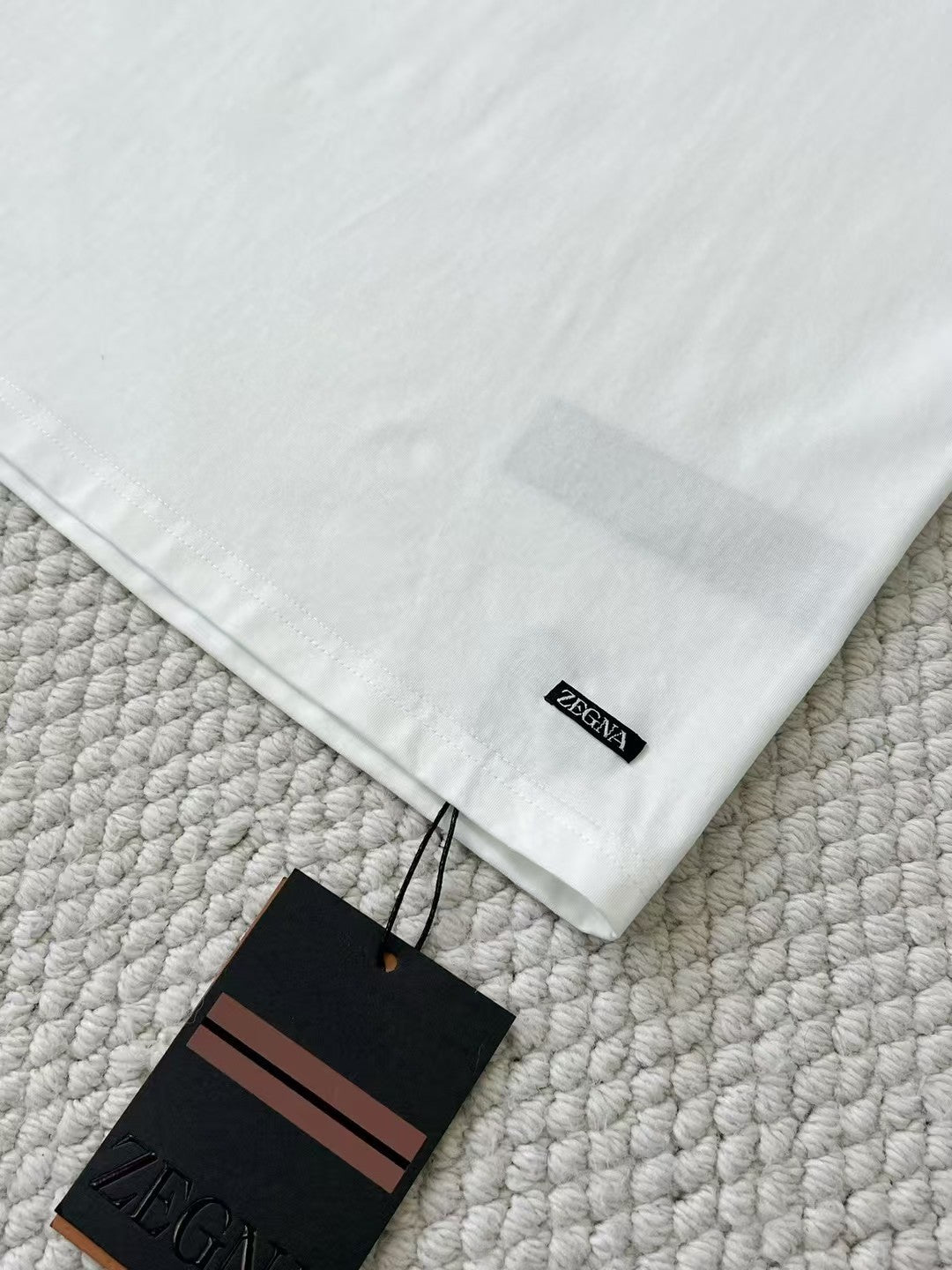 Ermenegildo Zegna Men's Summer Solid Color Cotton Crew Neck Short Sleeve T-Shirt - Breathable & Casual Summer Wear #75691