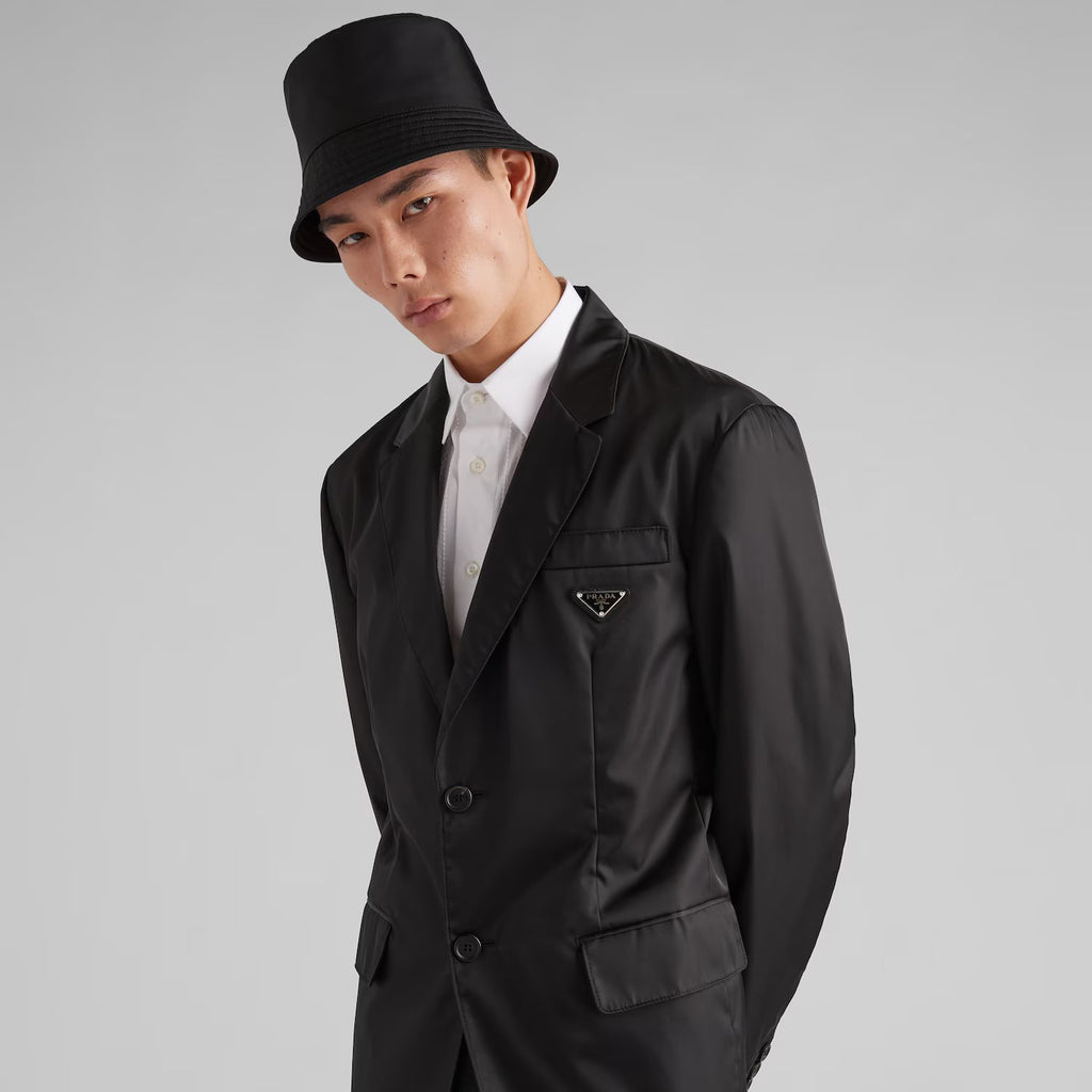 Prada Men's Spring and Autumn Solid Color Re-Nylon Single Breasted Long Sleeve Blazer Jacket #76197