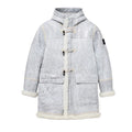 Stone Island Men's Fall And Winter Fashion Casual Hooded Single Row Ox Horn Button Fur Coat Warm Jacket Ngvp #7581