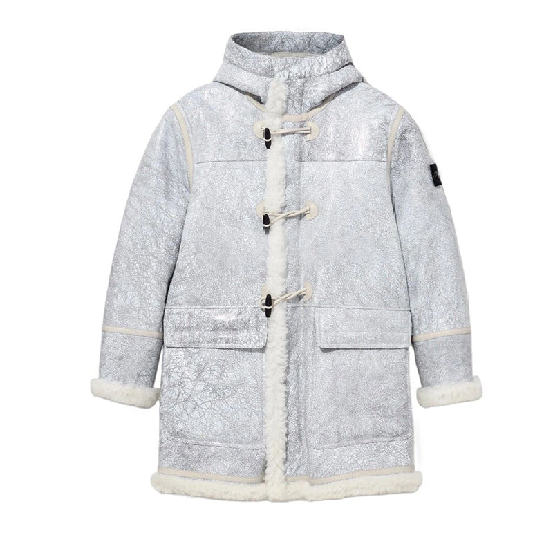 Stone Island Men's Fall And Winter Fashion Casual Hooded Single Row Ox Horn Button Fur Coat Warm Jacket Ngvp #7581