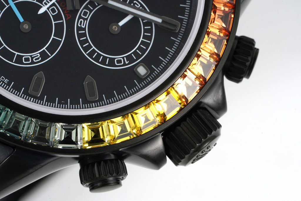 Rolex Men's Women's Fashion Luxury with Diamonds Black Casual Temperament Mechanical Watch #98767