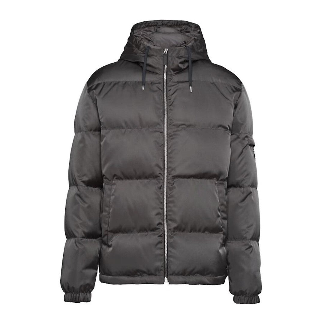 Prada Men's Fall And Winter Nylon Down Jacket Jacket Triangle Logo Hooded Zipper Jacket Fashion Trend Leisure Solid Color Down Coat Ngvp #2187