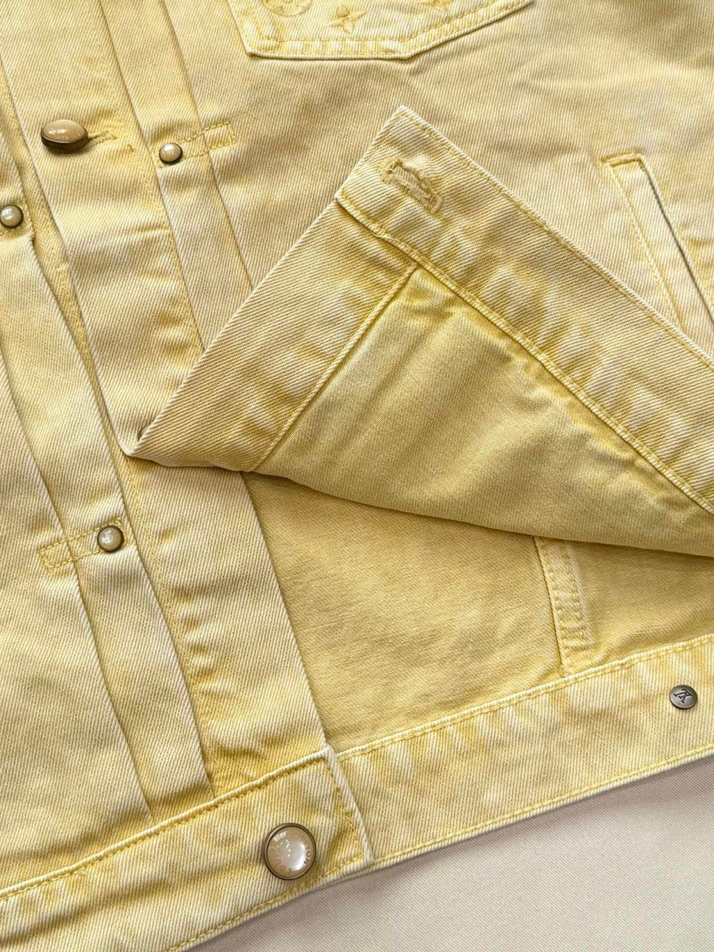 Louis Vuitton TYPE II Men's Spring/Autumn Solid Colour Embroidered Letter Print Pocket Single-Breasted Long-Sleeved Denim Jacket and Casual Denim Trousers Pants Set Suit #77715