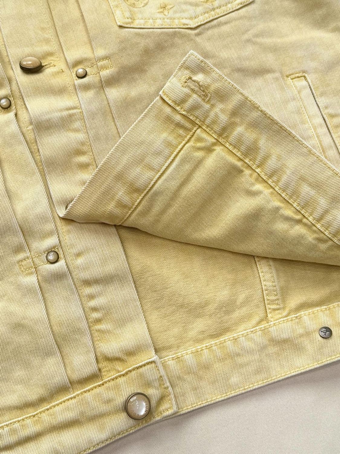 Louis Vuitton TYPE II Men's Spring/Autumn Solid Colour Embroidered Letter Print Pocket Single-Breasted Long-Sleeved Denim Jacket and Casual Denim Trousers Pants Set Suit #77715