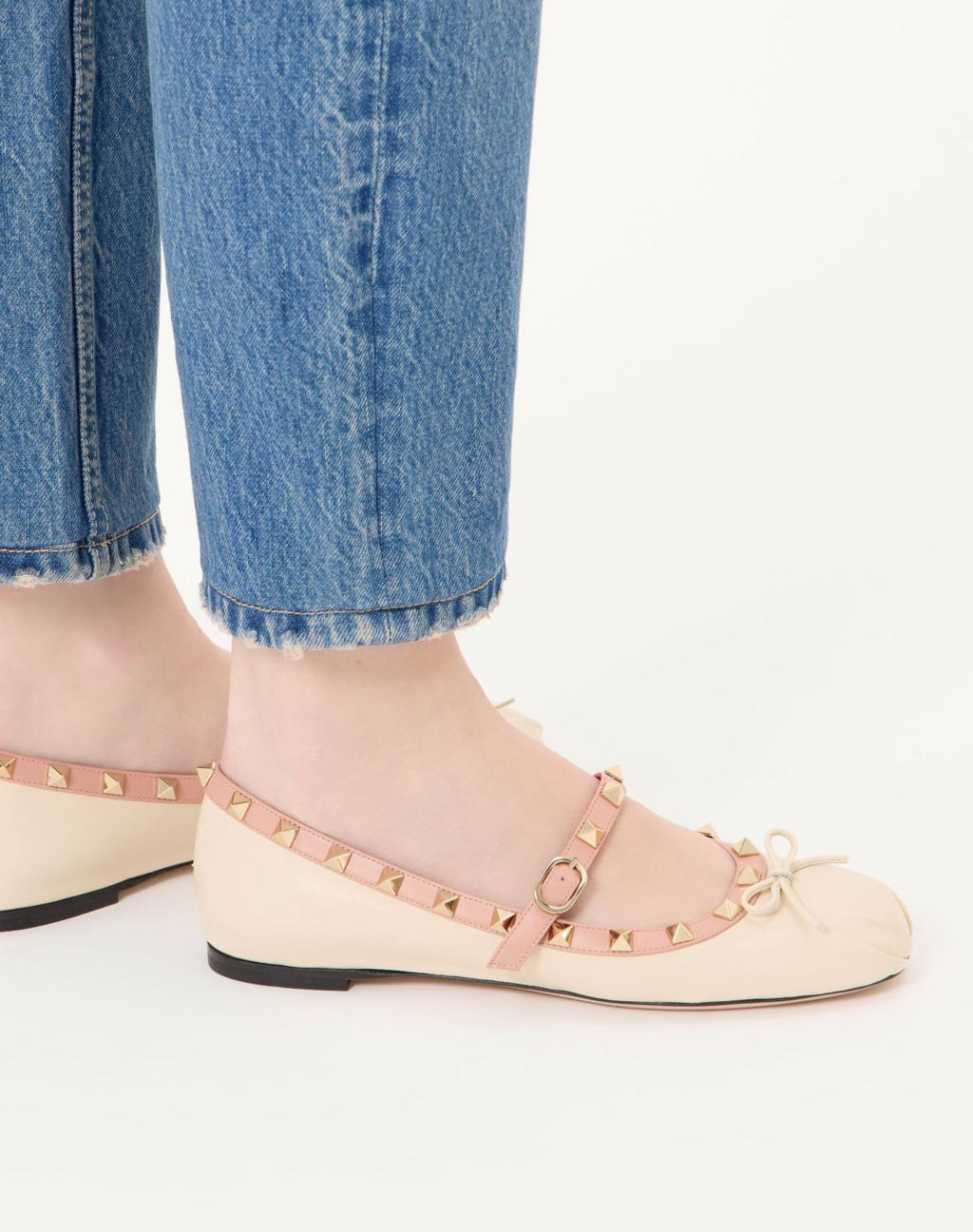 Valentino Mary-jane Rockstud Ballerina In Nappa 05mm for Woman #385077