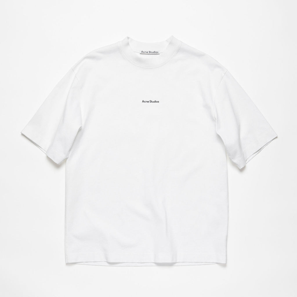 Acne Studios Men's Summer Solid Color Logo Printed Round Neck Cotton Short Sleeve T-Shirt #98862