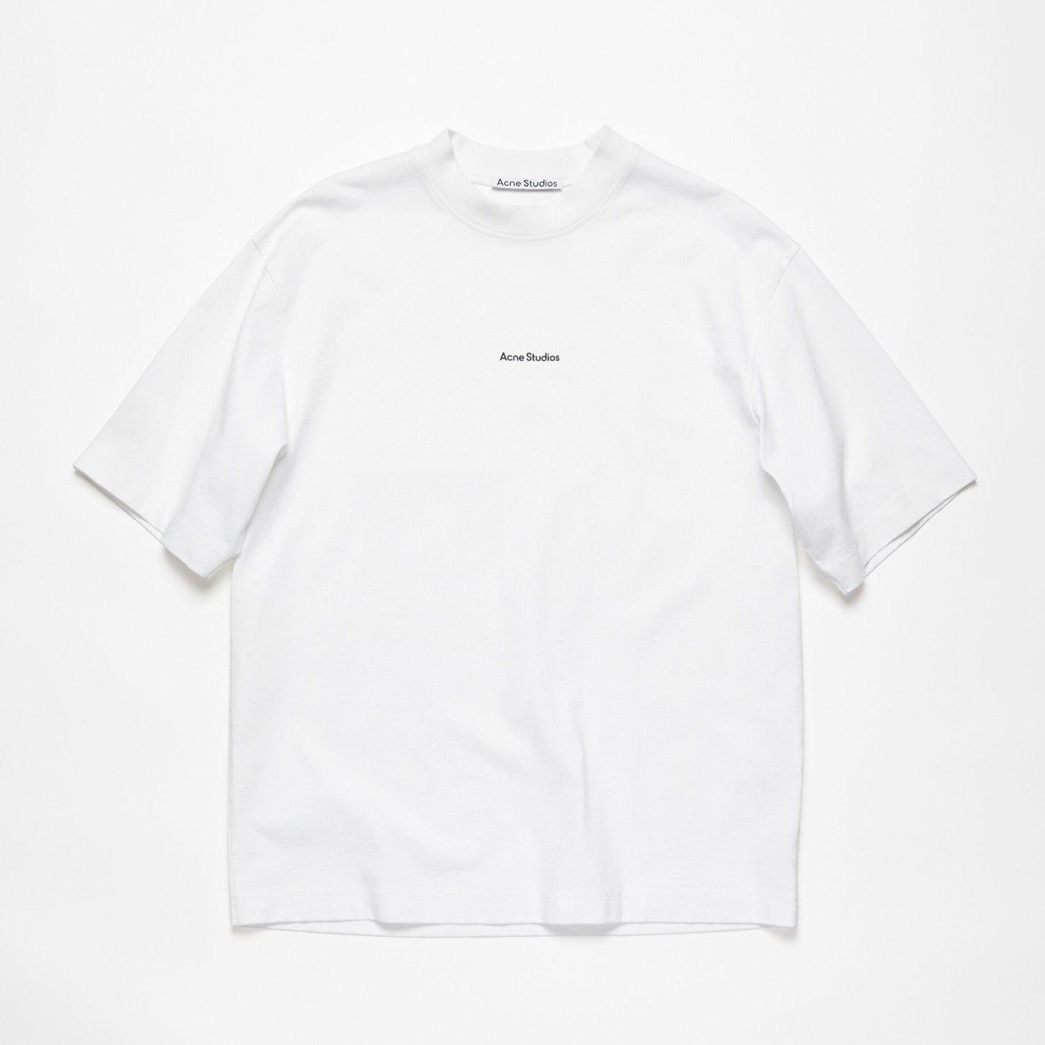 Acne Studios Men's Summer Solid Color Logo Printed Round Neck Cotton Short Sleeve T-Shirt #98862