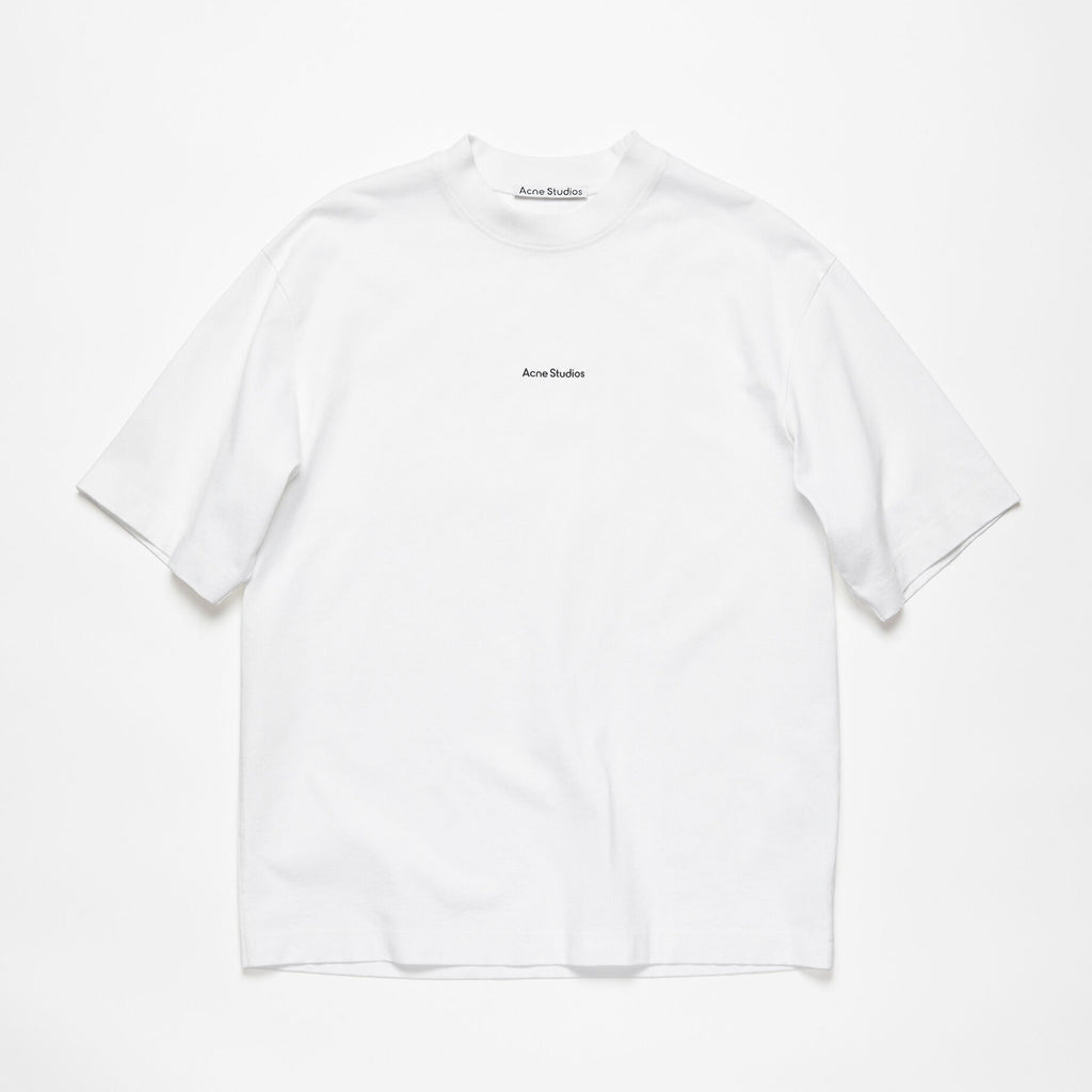 Acne Studios Men's Summer Solid Color Logo Printed Round Neck Cotton Short Sleeve T-Shirt #98862