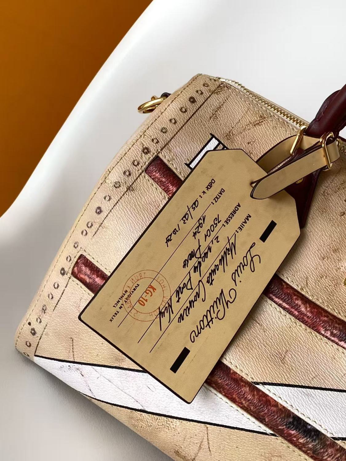 Louis Vuitton Women's Clutch Bag Speedy 30 Monochrome Color-printed 2026 Spring New Arrival Lady Bags Monogram Fashionable And Elegant Clutch Bag M28149  #82628A
