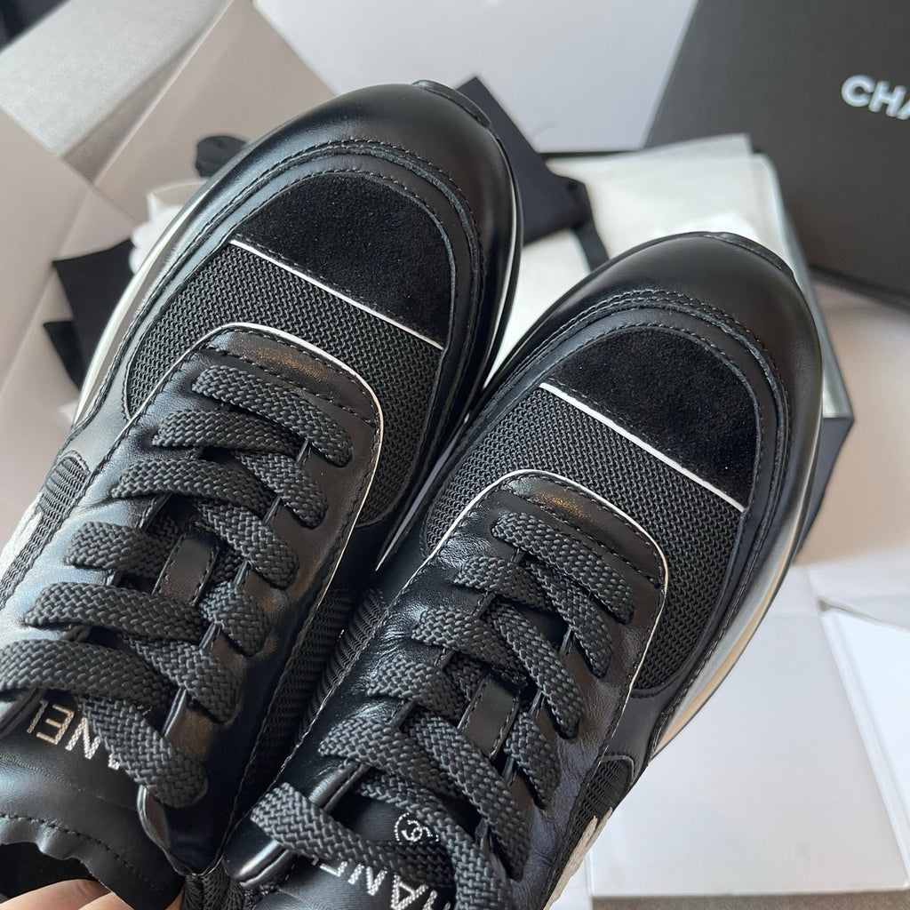 Chanel Sneakers Mixed Fibers Shiny Calfskin Suede Calfskin #335039