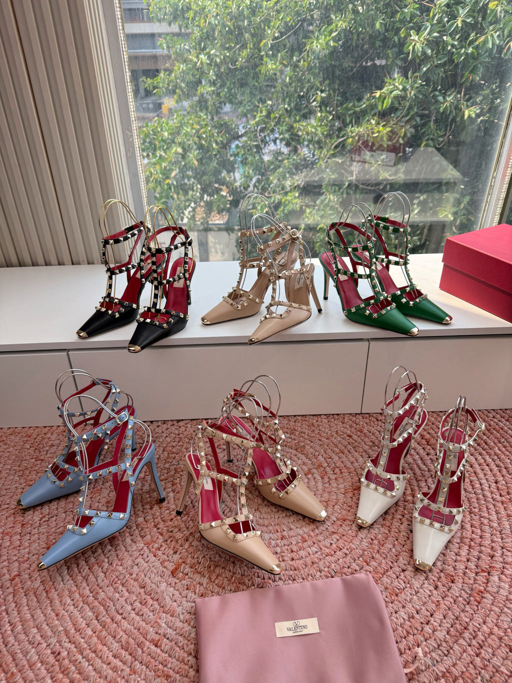 Valentino Rockstud Kidskin Pumps 100mm for Woman #385071