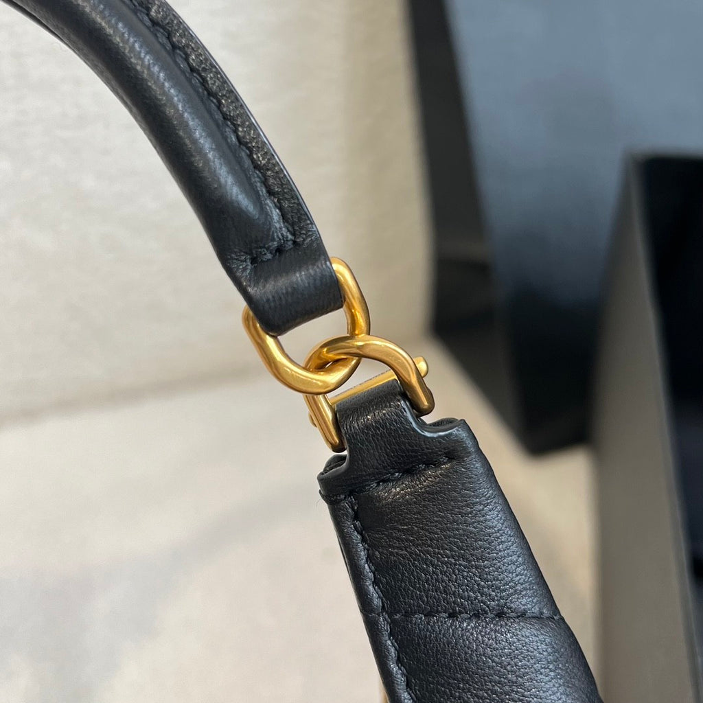 SAINT LAURENT Women's Fashion Sade Hobo Lambskin Shoulder Bag Exquisite Pure Color Casual Handbag Bag #71875