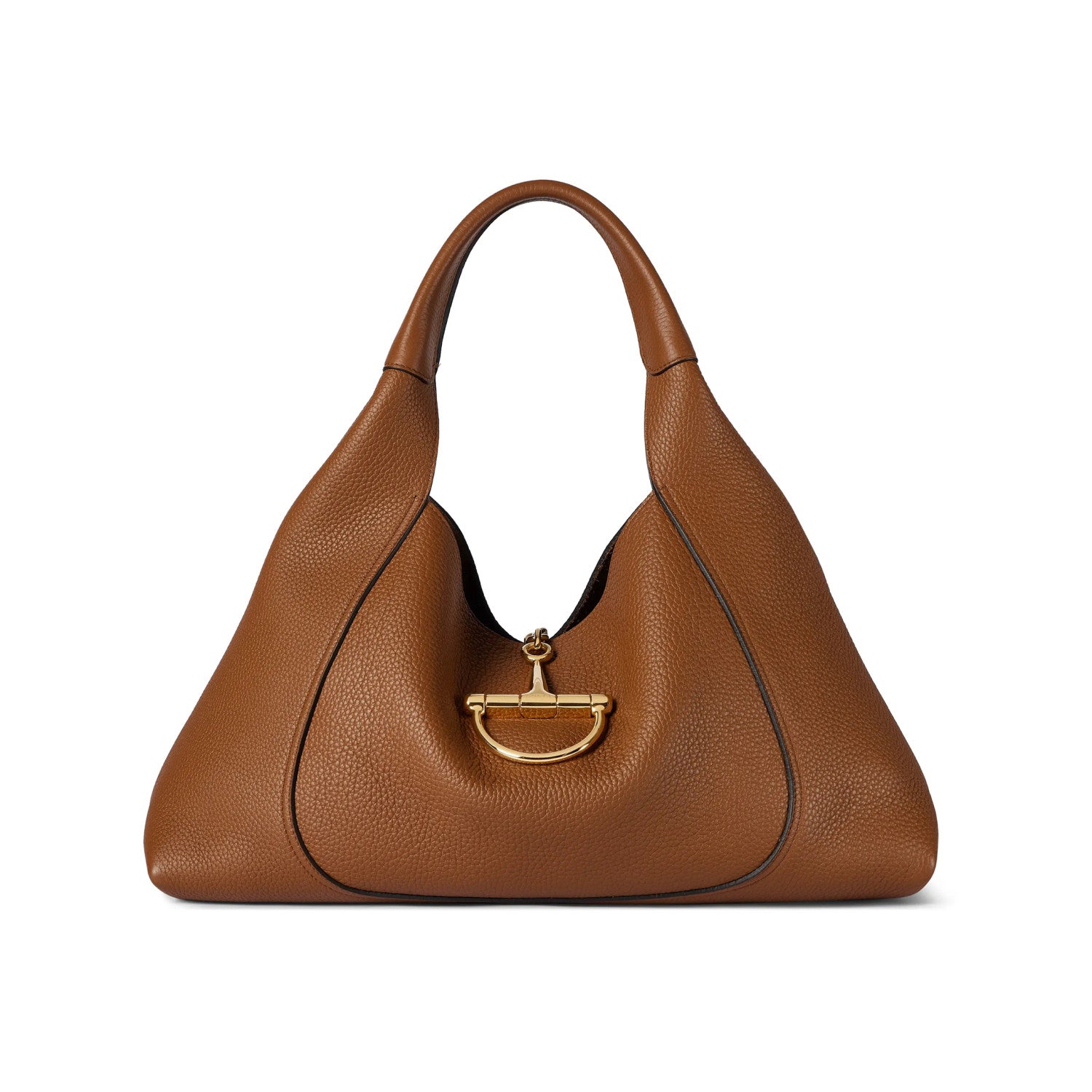 Gucci Softbit Women's Solid Color Horsebit Buckle Leather Tote Shoulder Bag Bags #76195
