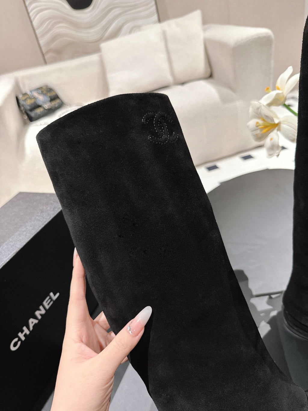 Chanel Women's Suede Boots #335027