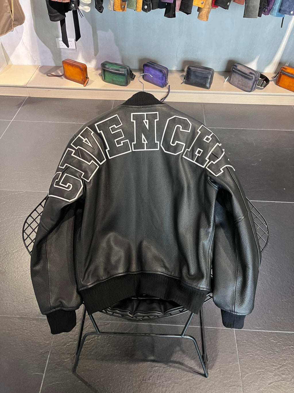 Givenchy Buttoned Leather Jacket #4674