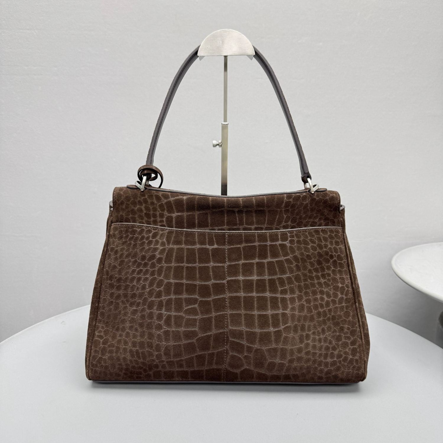 Balenciaga Women's Rodeo Handbag Medium Dark Brown #333497