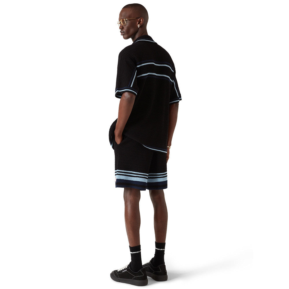 Casablanca Tennis Cotton Crochet Short Sleeve Shirt Shorts Suit #336882