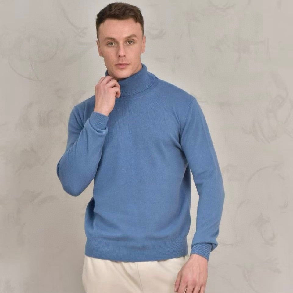 Loro Piana Dolcevita Men's High Neck Sweater Fall And Winter Knitted Fashion Trend Of Comfortable Long-sleeved Casual Knit Pullover Sweater Ngvp #2225