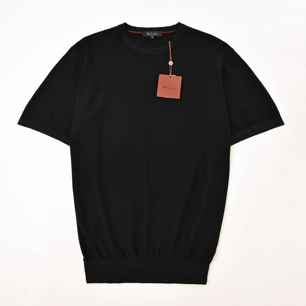 Loro Piana Solid Color Round Neck Pullover Short Sleeve T-shirt #377035
