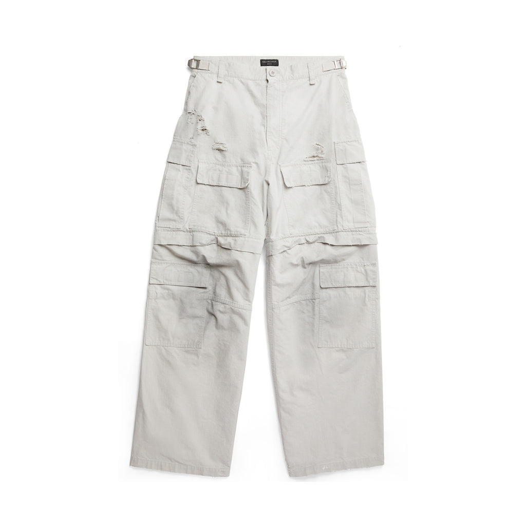 Balenciaga Men's Large Cargo Pants In Light Grey Ngvp #6428