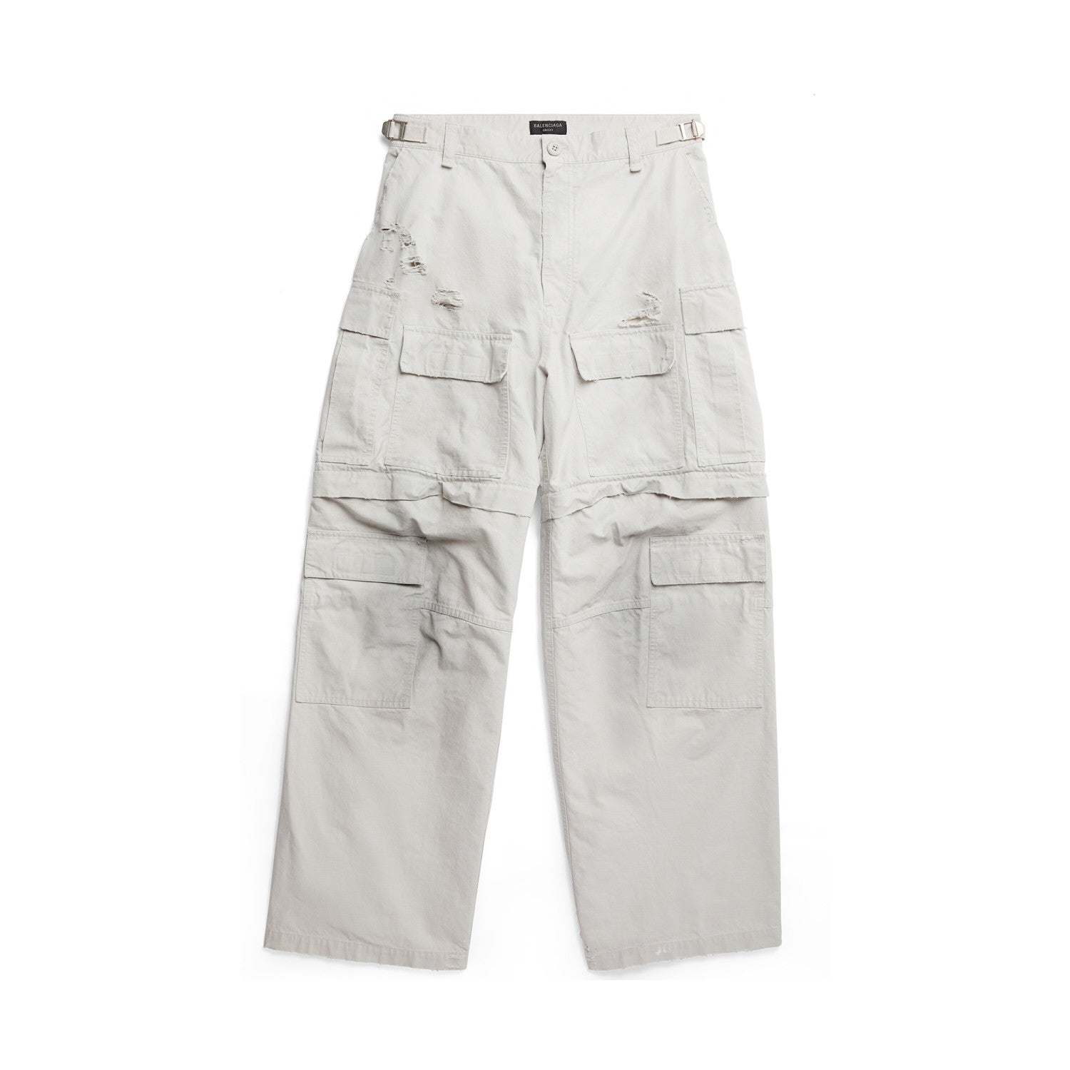 Balenciaga Men's Large Cargo Pants In Light Grey Ngvp #6428