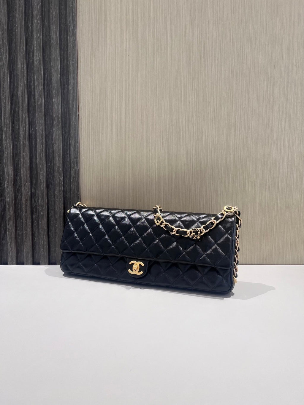 Chanel 24A Chain Shoulder Strap Flap Diamond Shiny Sheepskin Shoulder Crossbody Bag  #333559