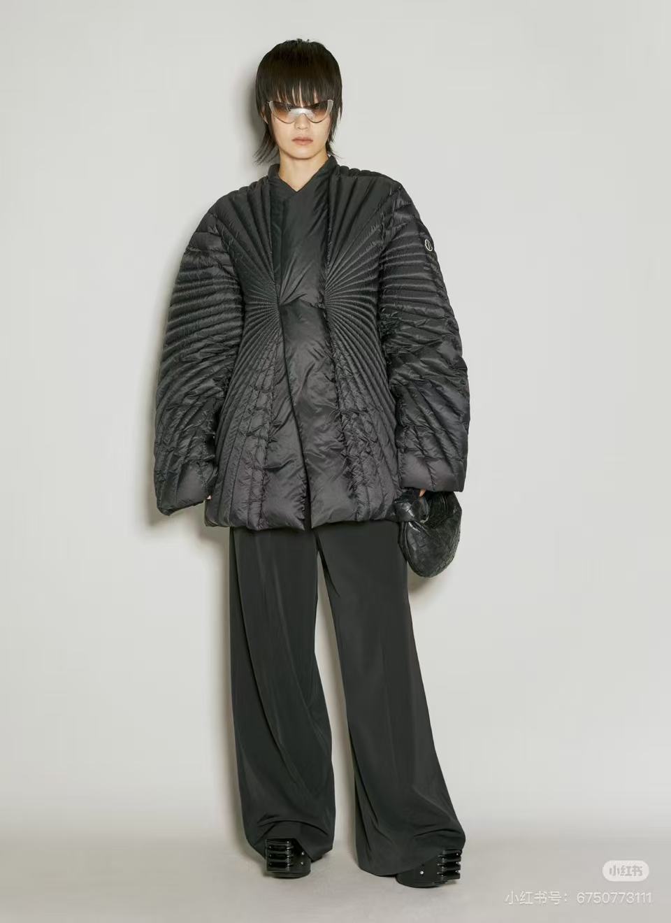 Rick Owens X Moncler Men's Women's Fall And Winter Rays Striped Down Jacket Fashion High Street Design Premium Unique Jacket Ngvp #2497
